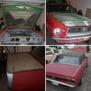 1968 mustang coupe soon to be green hornet